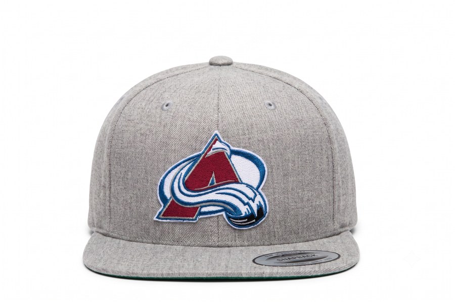 Grey snapback with the Colorado Avalanche logo embroidered on the front.